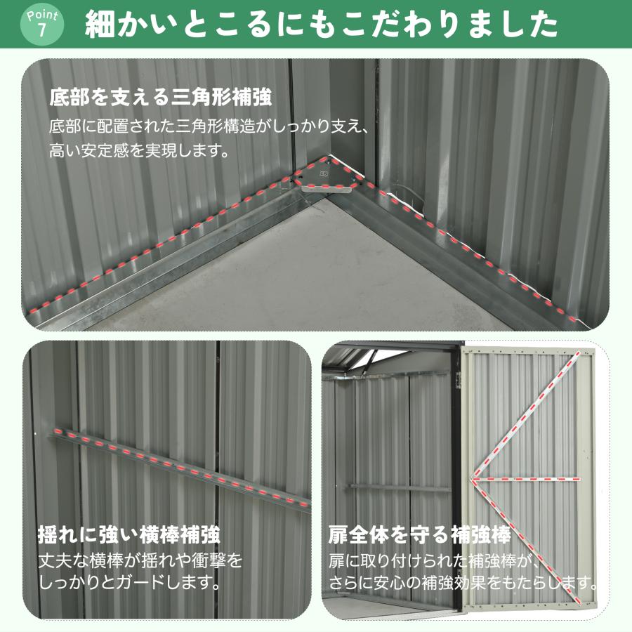 ゴミ収納庫 物置き スチール物置 ゴミストッカー 大容量 158*96*134cm