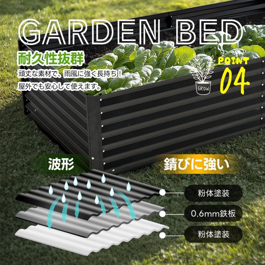 L200×W100×H45cm】レイズドベッド プランター ビニールハウス 腐らない