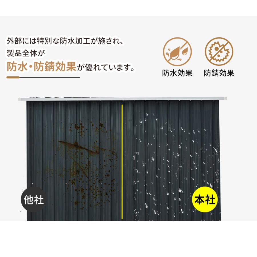 窓付き】物置 屋外 スチール 倉庫 戸外収納庫 可動棚付き 物置き 大型