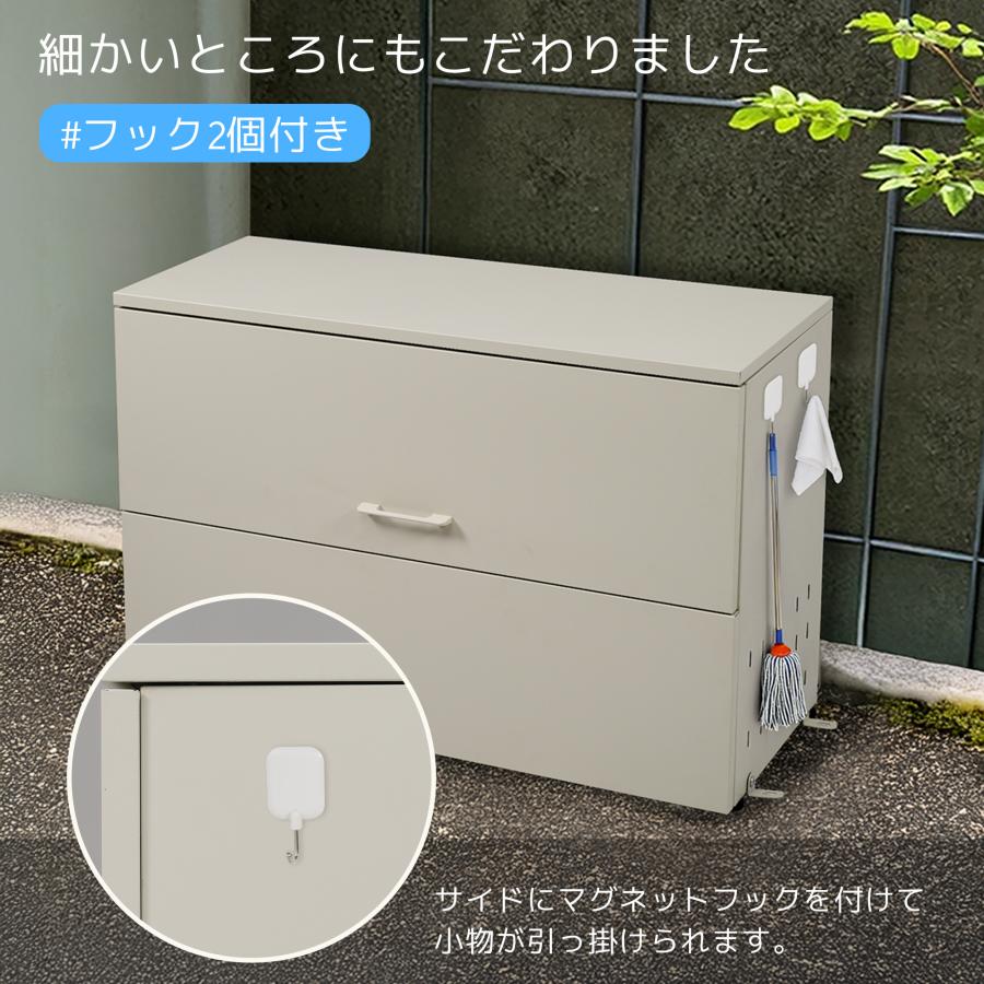 【247L】ゴミ収納庫 戸外 大型100*38*さ65 ゴミストッカー 防鳥 大容量 物置 屋外収納庫 ゴミボックス 倉庫 DIY 頑丈 ボンデ鋼板 ごみ収納庫 家庭用 倉庫 DIY_10