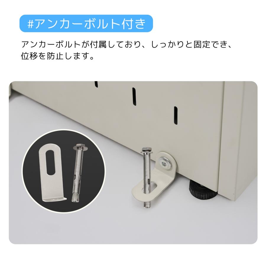 【247L】ゴミ収納庫 戸外 大型100*38*さ65 ゴミストッカー 防鳥 大容量 物置 屋外収納庫 ゴミボックス 倉庫 DIY 頑丈 ボンデ鋼板 ごみ収納庫 家庭用 倉庫 DIY_11