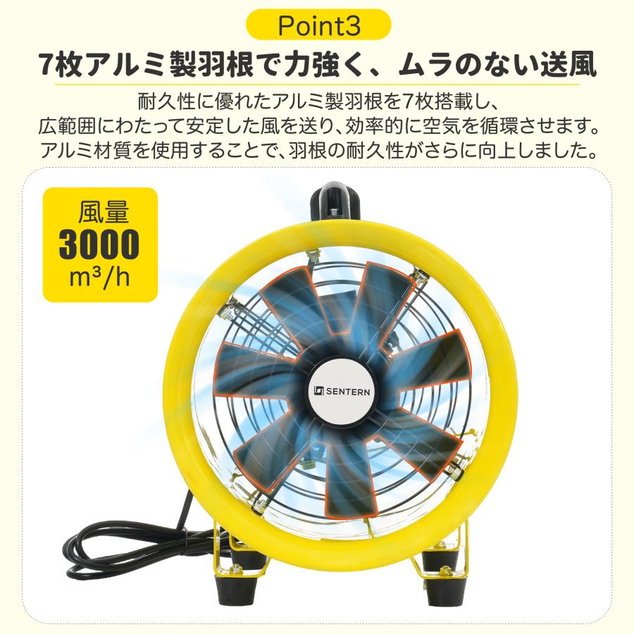 新品口径300業務用扇風機 オレンジ ダクトホース5m付き ダクトファン ダクトホース 5m 排送風機 ダクト 口径200mm 業務用