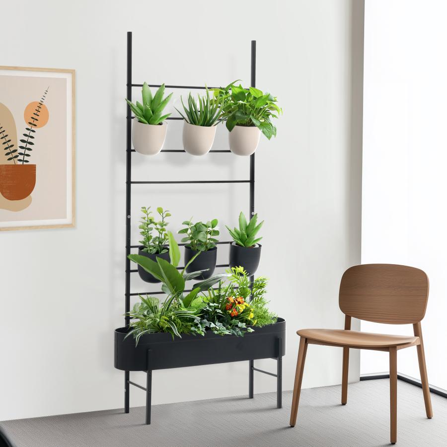 植木鉢6個セット】フェンス プランター付き 80*22*160cm 電着塗装 簡単