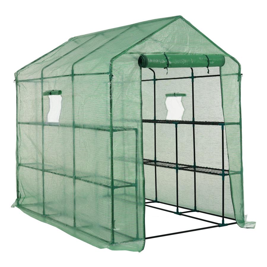 家庭用簡易ビニール温室 園芸用ハウス　3x2x2m 温室ビニールハウス 142*213*190cm】ビニールハウス 左右2段 家庭用 大型 ガーデンハウス