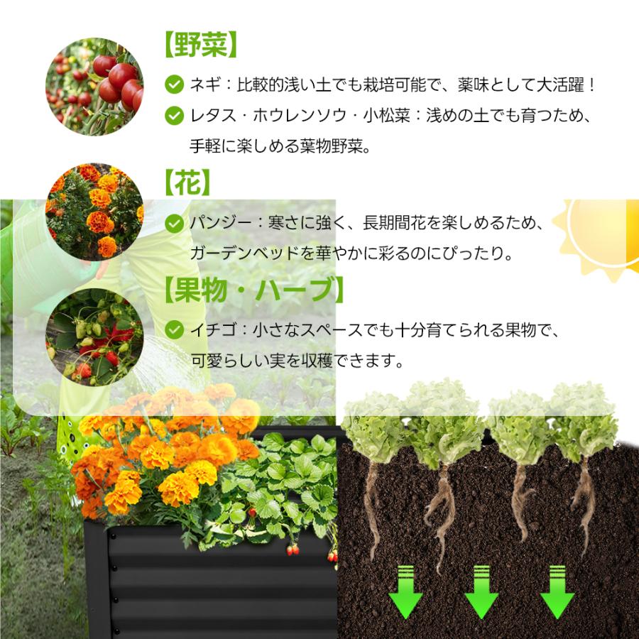 ガーデンベッド　レイズドベッド　プランター　鉢植え　家庭菜園　カバー付　ブラック ガーデンベッド レイズドベッド プランター 鉢植え 家庭菜園 カバー