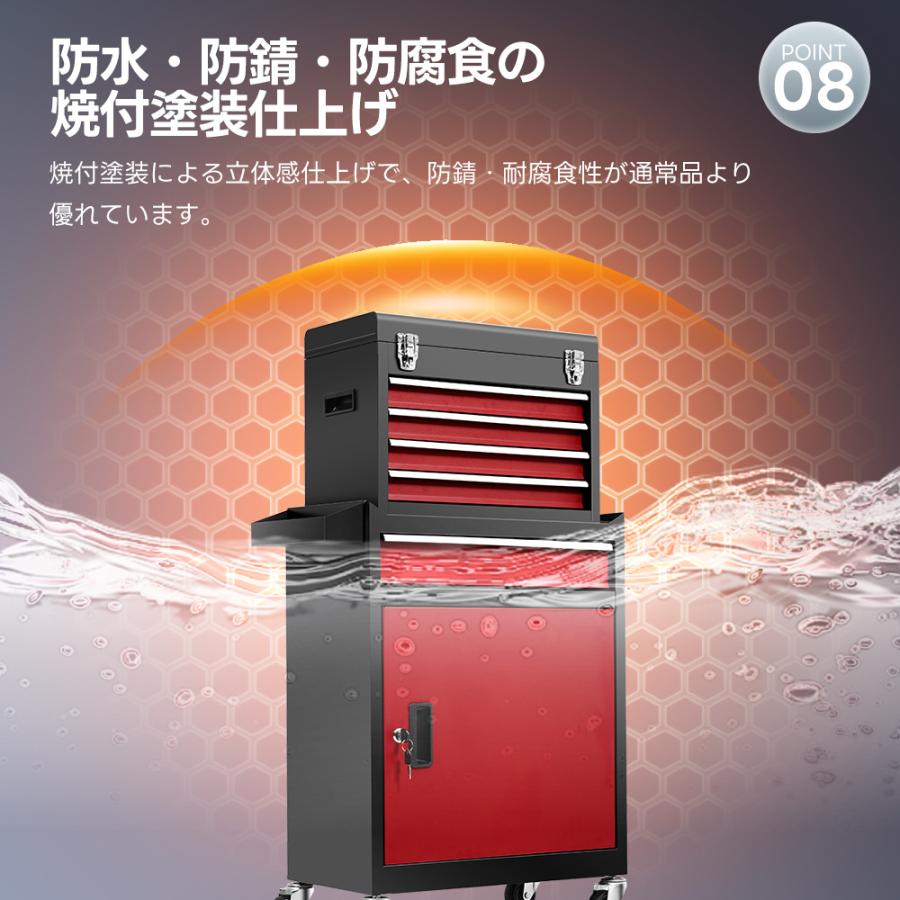 2in1 ツールキャビネット ツールチェスト ツールワゴン ロール 