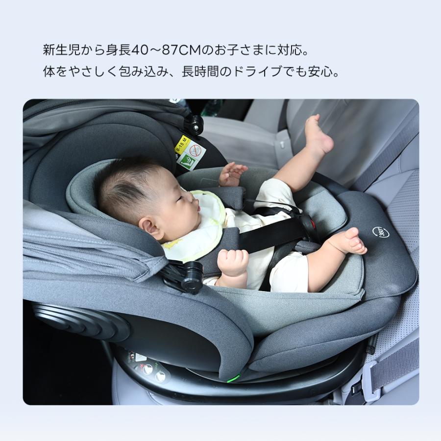 チャイルドシート 新安全基準 R129適合 360度回転式 ISOFIX 0歳〜12歳