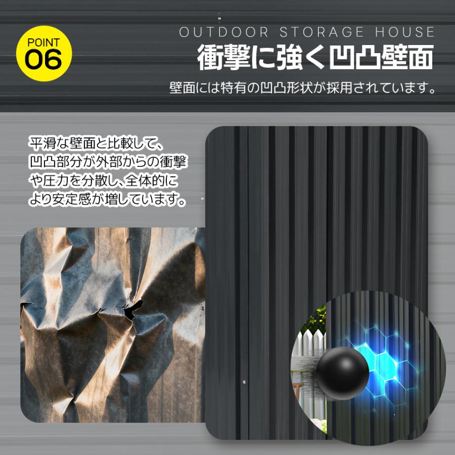 新作限定価格17980円【収納ラック付き】物置 屋外 スチール 倉庫 戸外
