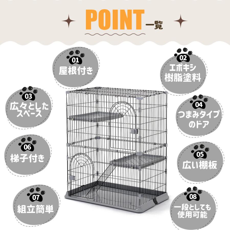 BTM 【Sサイズ】猫 ケージ キャットケージ 2段 猫用ゲージ ペット