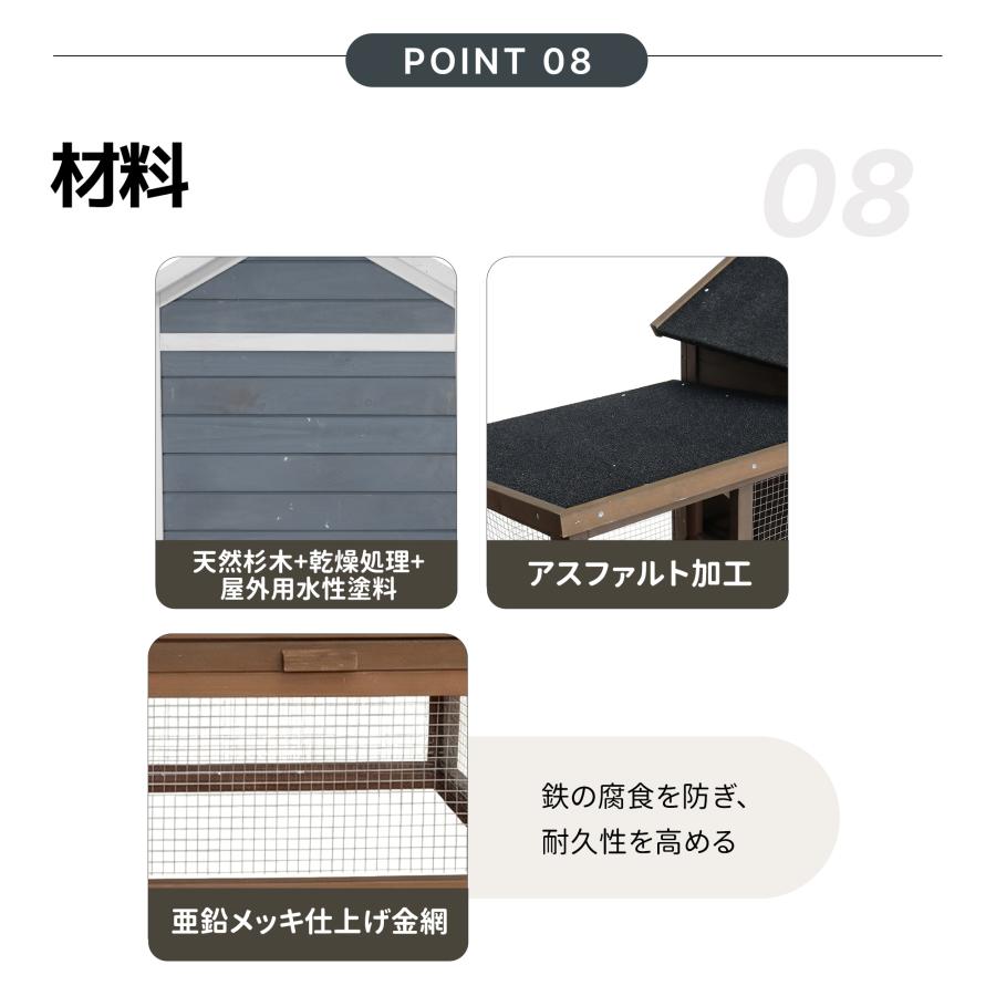 大型無垢材】鶏ケージ 4-6羽用 ペットケージ 小動物ケージ 室内 屋外