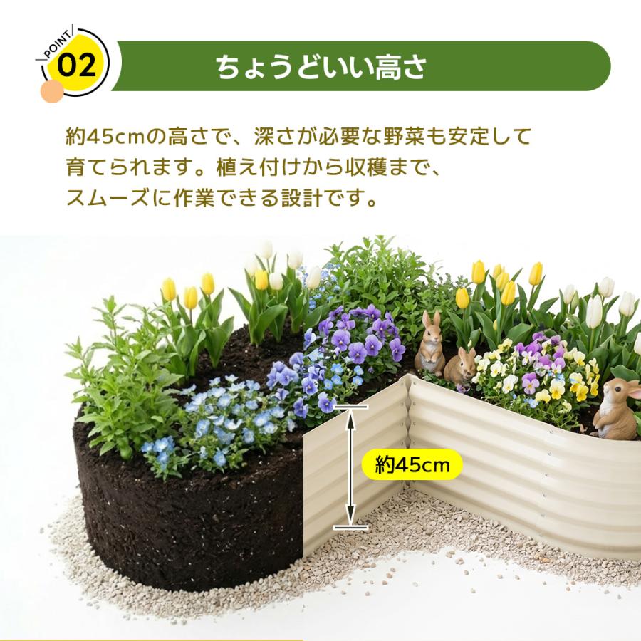 L/XL サイズ】L字型 レイズドベッド プランター 腐らない 庭 野菜 大型