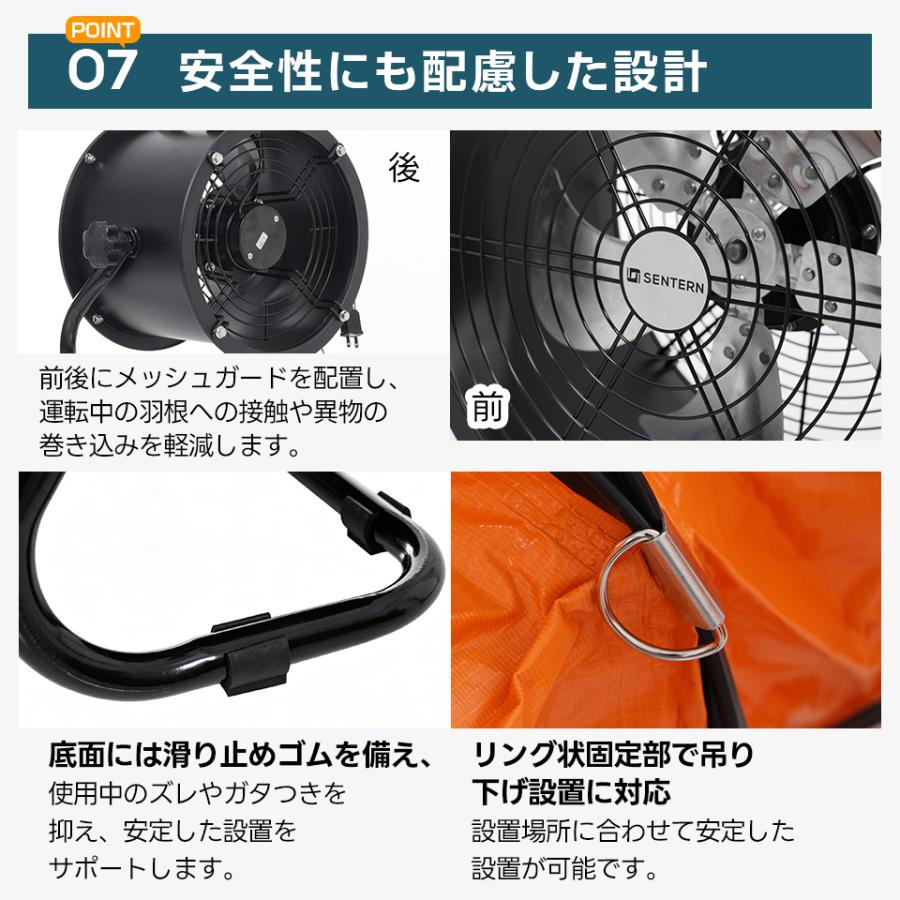 3サイズ【ダクトホース5mセット】送風機 工場扇 アルミ 風量5870m?/h