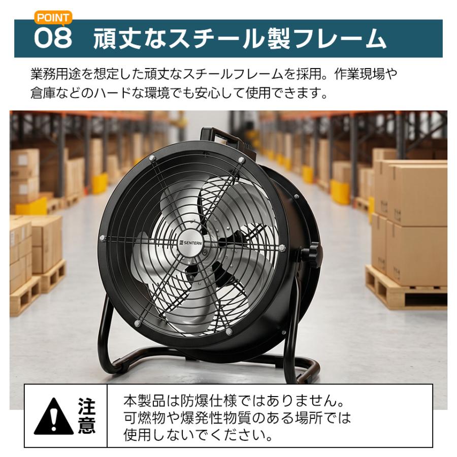 3サイズ【ダクトホース5mセット】送風機 工場扇 アルミ 風量5870m?/h