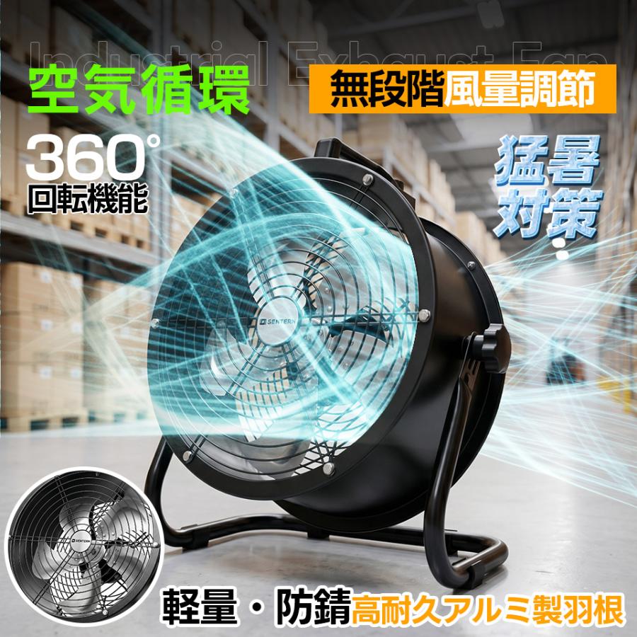 3サイズ【ダクトホース5mセット】送風機 工場扇 アルミ 風量5870m?/h