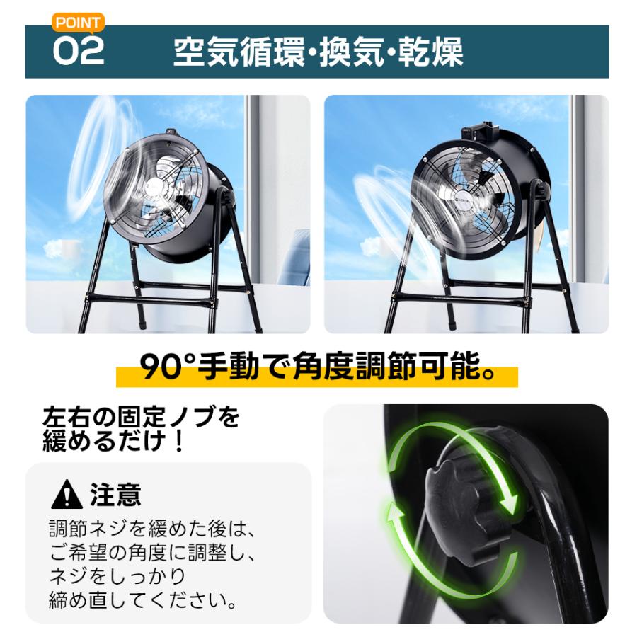 2サイズ【ダクトホース5mセット】送風機 工場扇 アルミ 風量5870m?/h