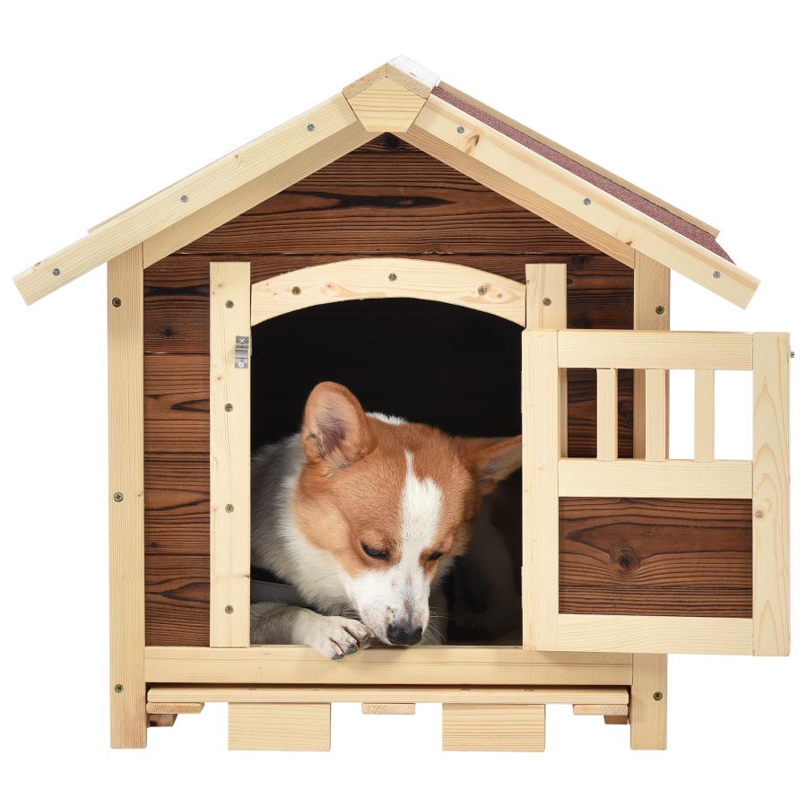 犬小屋 ペットハウス ペットケージ 木製 天然木 犬 室内犬室外 ペット