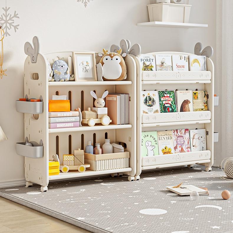 【極美品】 車型 絵本ラック おもちゃ収納 本棚 組み立て式 極美品】 車型 絵本ラック おもちゃ収納 本棚 組み立て式 両面使える