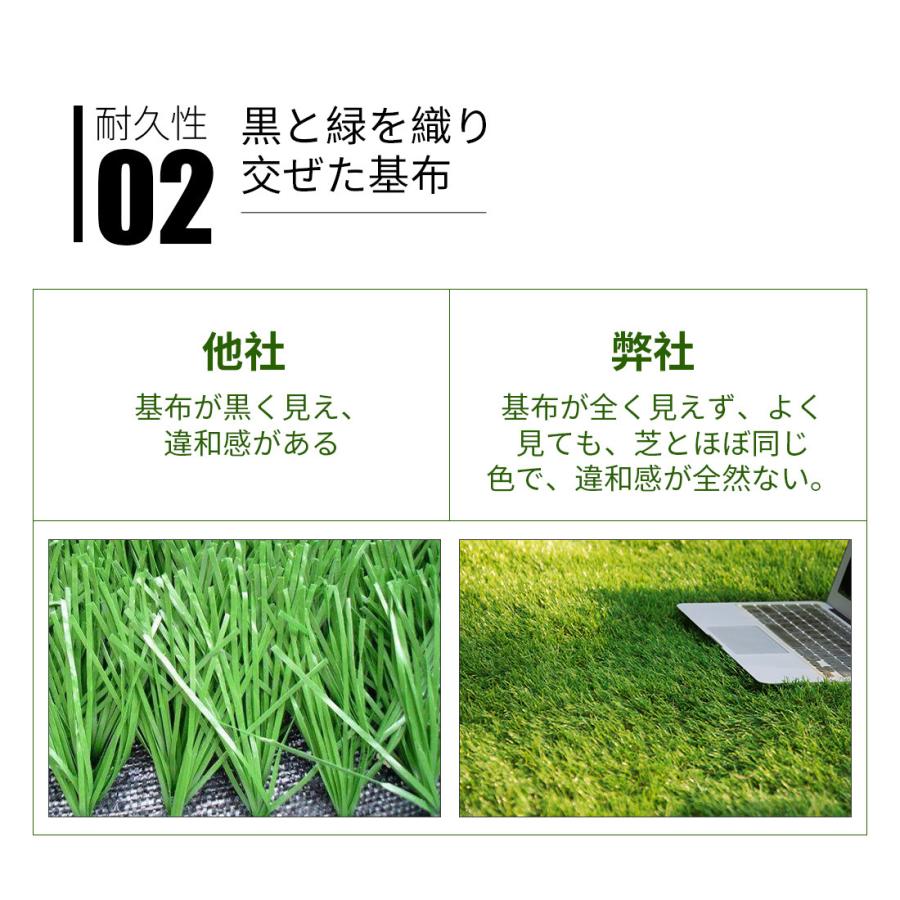 人工芝 ロール 幅1m×長さ10m リアル人工芝 芝丈35mm 庭 ベランダ 整地 