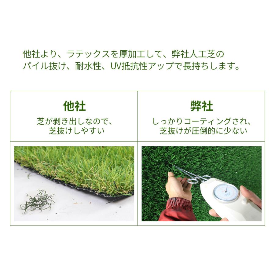 人工芝 ロール 幅2m×長さ10m リアル人工芝 芝丈35mm 庭 ベランダ 整地