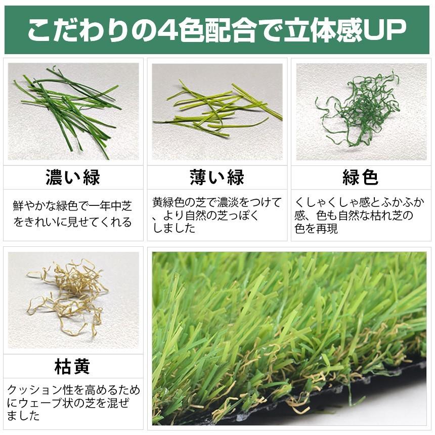 人工芝 ロール 1m×10m 芝丈20mm 高密度32.76万本／m2 リアル人工芝 庭