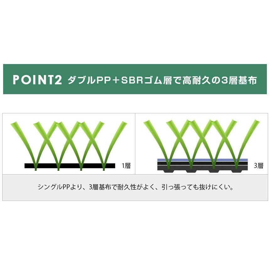 人工芝 ロール 2m×10m 高密度32.76万本／m2 リアル人工芝 芝丈20mm 庭