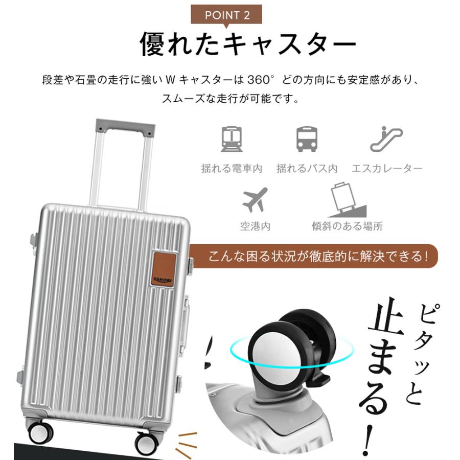 スーツケース Mサイズ キャリーケース ストッパー付き キャリーバッグ