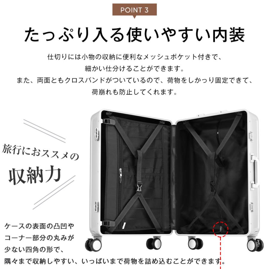 スーツケース Mサイズ キャリーケース ストッパー付き キャリーバッグ