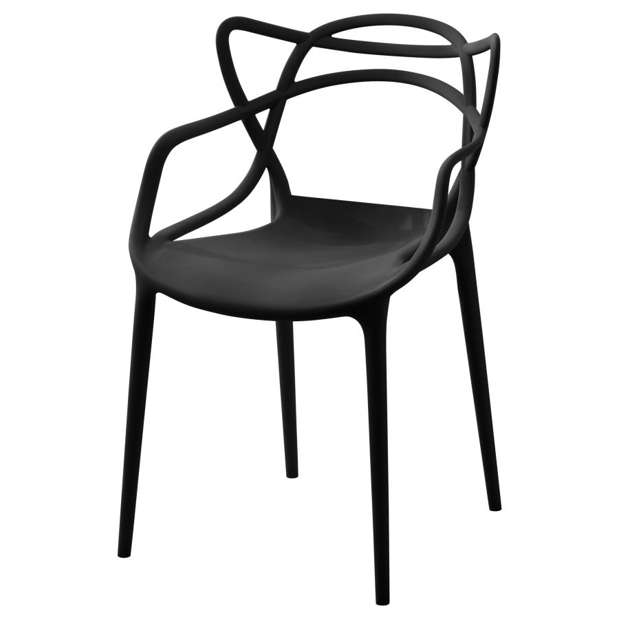 1脚】ダイニングチェア チェア いす 完成品 椅子 ポリプロピレン 肘