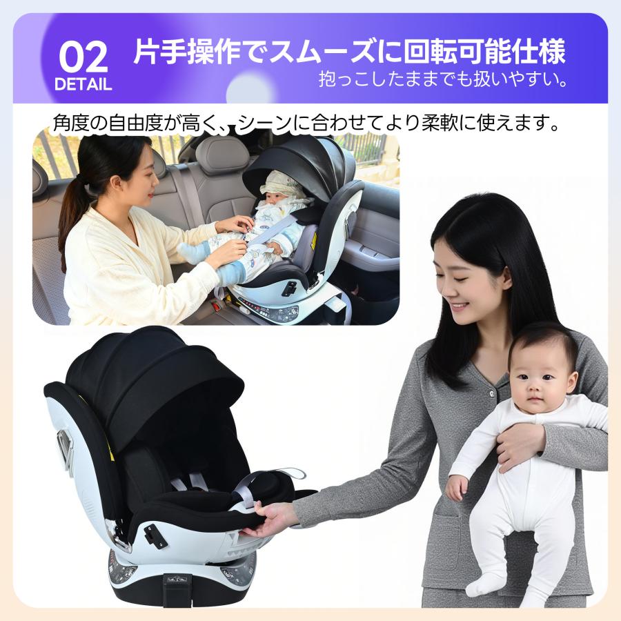 最大3年保障 チャイルドシート 新安全基準 R129適合 新生児 ISOFIX 0歳 