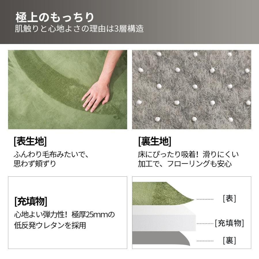 安全 カーペット ラグ低反発 ラグマット防カビ 防ダニ 厚手滑り止め