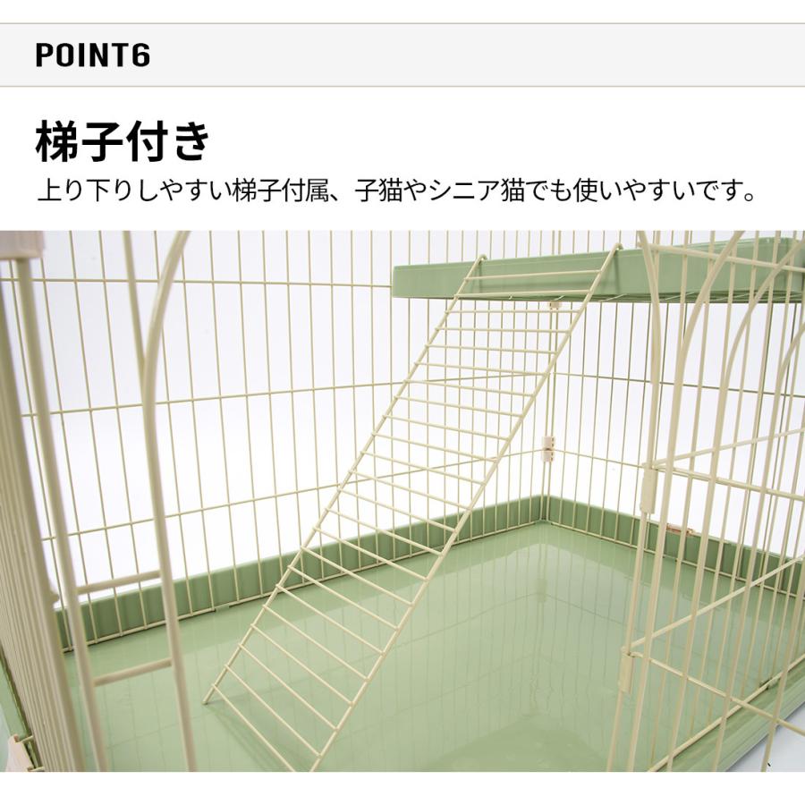 新色追加【3サイズ選択可】猫 ケージ キャットケージ 2段 猫用ゲージ ペットケージ ケージ 猫 サークル キャットハウス ネコ ハウス 脱走防止 おしゃれ | BTM | 14