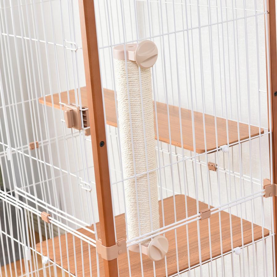 BTM 爪とぎポール 猫用 ケージ取り付け 工具不要 簡単 固定 コンパクト