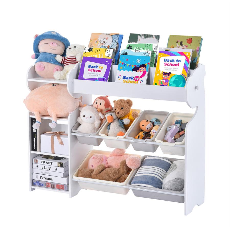 おもちゃ収納ラック 木製 キッズ 子供服 おもちゃ箱 分類収納 お