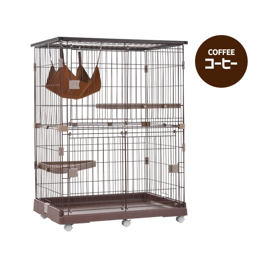 アウトレット販売中 猫 ケージ 2段 スライドドアタイプ キャスター付き