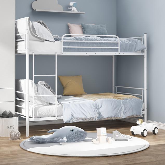 二段ベッド パイプベッド 2段ベッド ロータイプ 上下分割可能 スチール