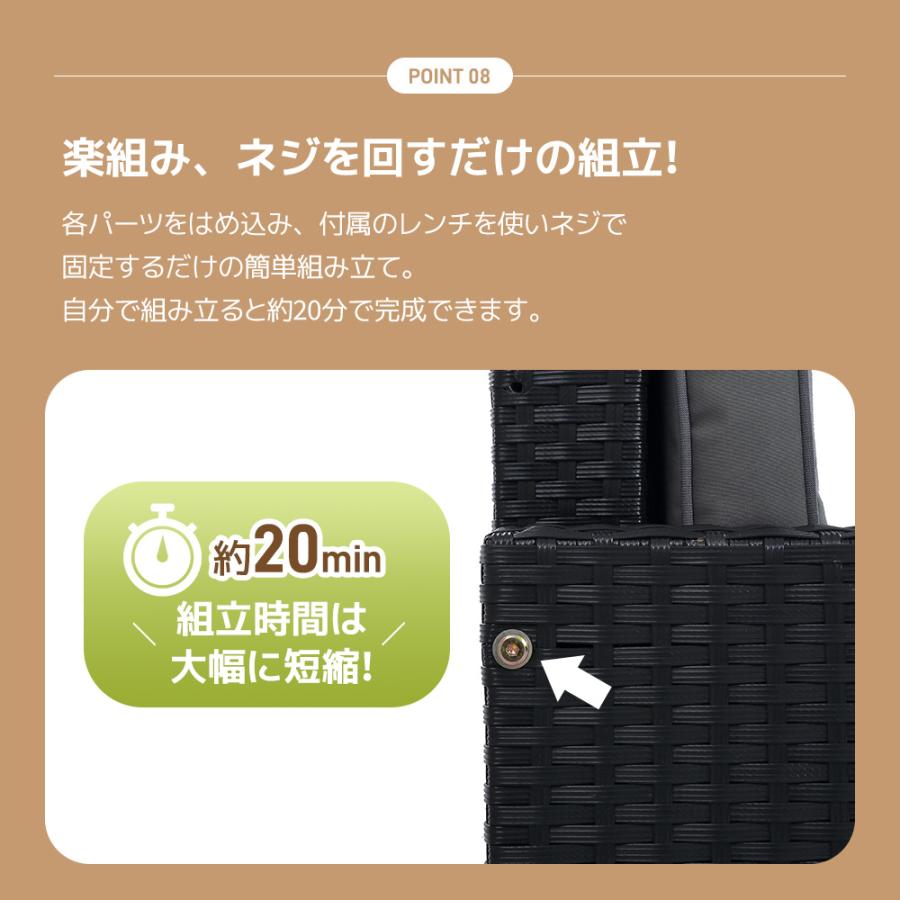 ガーデンファニチャーセット 3点セット ラタン調 コンバクト収納 屋外家具 耐久 ラタン調 ガーデンファニチャー 3点 ホテル テーブル 収納付き