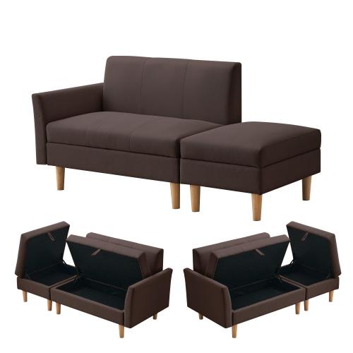 【新品、送料無料！】コンパクトソファベッド ソファ ソファベッド 3人掛け 収納付き コンパクト ソファー