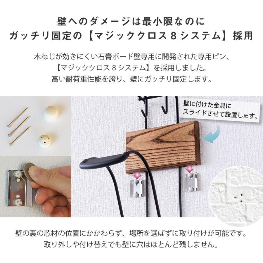 ライダーのために企画した、ヘルメットハンガー ショップのように