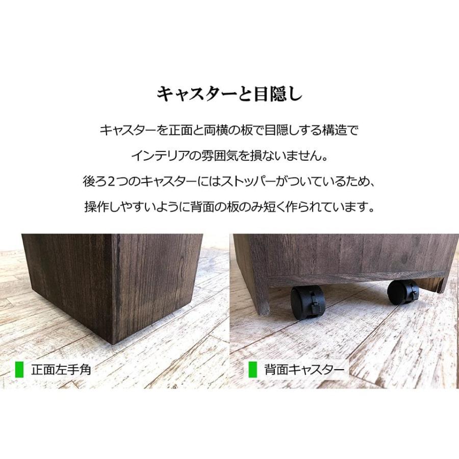 ごみ箱 木製 蓋付き スライド 45L キャスター付き 大容量 おしゃれ