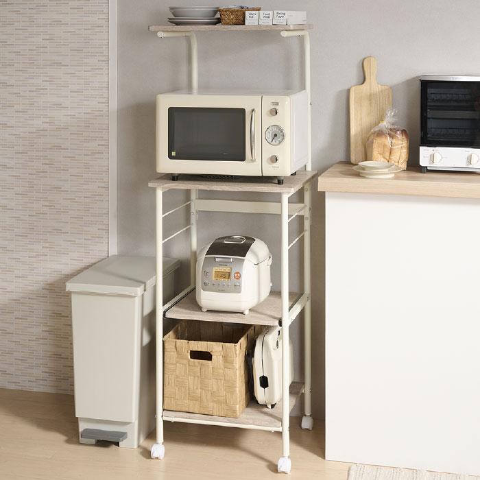 レンジワゴン キャスター付き レンジ台 家電収納 幅50cm VKW-50