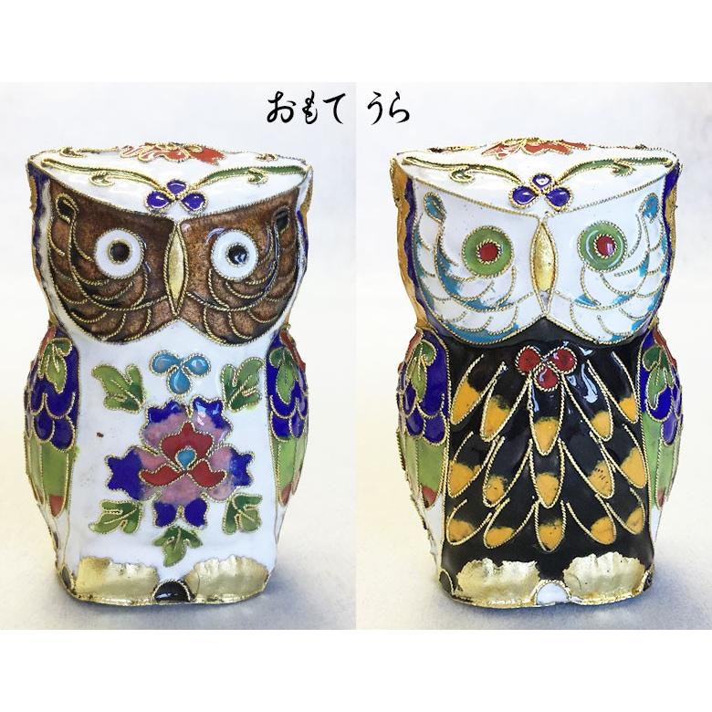 七宝焼　フクロウ　金属加工　工芸品　みんな 楽天市場】七宝焼き ふくろう ※1点のみの価格です。 6768 (約)幅