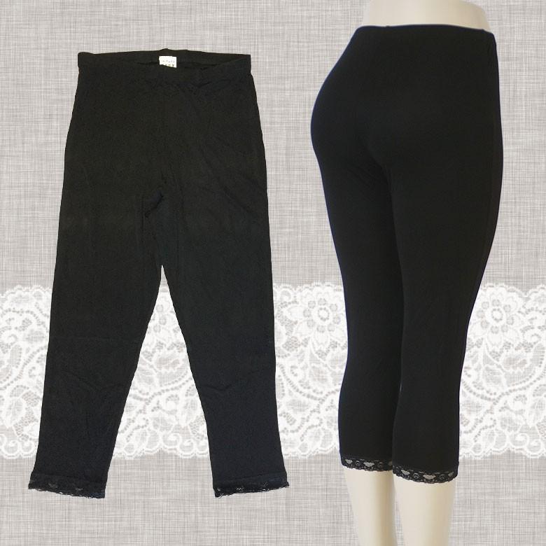 2点おまとめ【新品】シルク 10分丈 レギンス ブラック XL yumekairo_leg-08