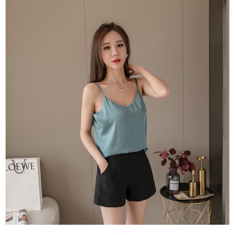 ホームアイホーム レディース キャミソール サテン ノースリーブ 通勤