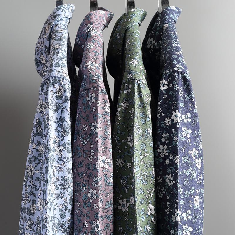 パーリーゲイツ 長袖シャツ 花柄 ボタンダウン メンズMサイズ PEARLY GATES(パーリーゲイツ) シャツ｜中古ゴルフウェア通販