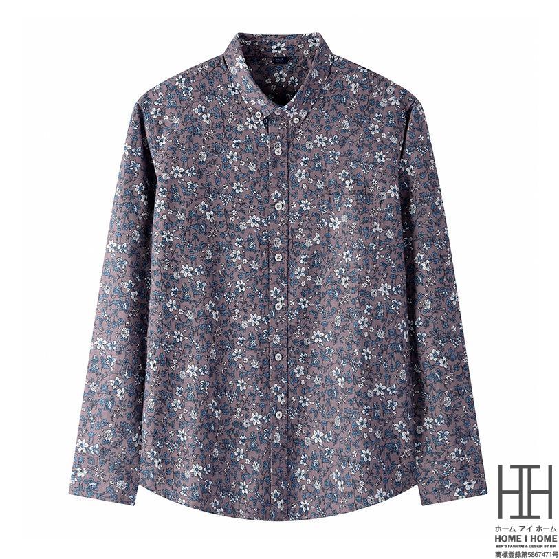 パーリーゲイツ 長袖シャツ 花柄 ボタンダウン メンズMサイズ