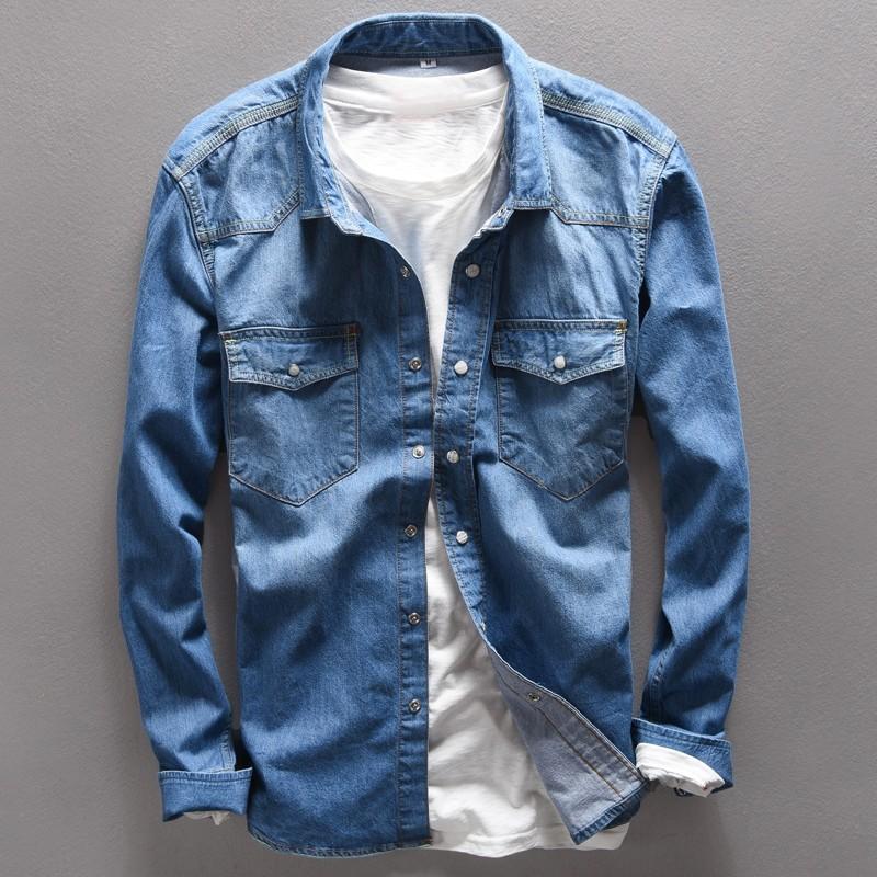 ホームアイホーム シャツ メンズ デニムシャツ メンズシャツ
