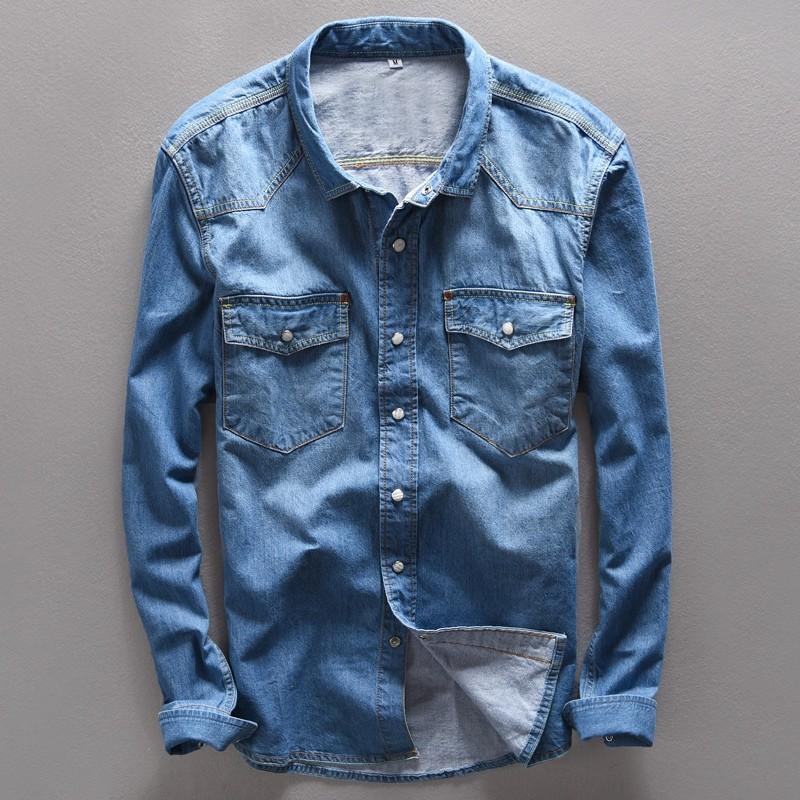 BlueBlue　デニム　 長袖シャツ　メンズ　サイズ2 BLUE BLUE - ブルーブルー BLU BLUE デニムシャツ サイズ2 メンズM