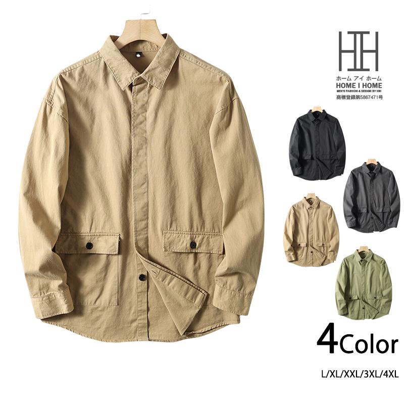 ホームアイホーム カジュアルシャツ メンズ 長袖 おしゃれ 両ポケット