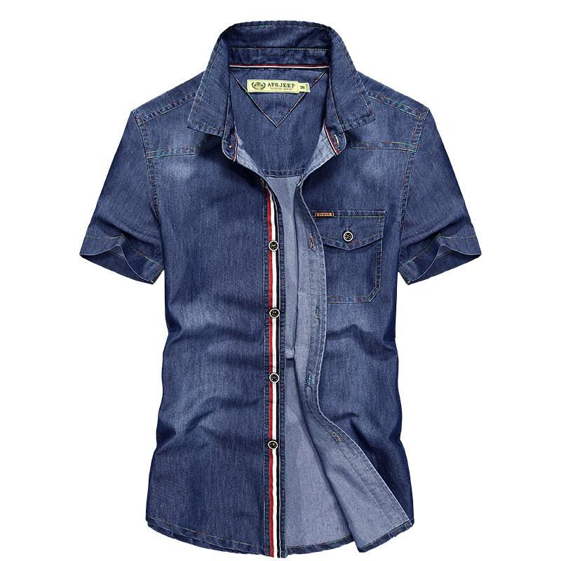 スリム デニムシャツ 半袖シャツ ノーアイロン メンズ 無地 カジュアルシャツ Dcs1709 夢価格 通販 Yahoo ショッピング