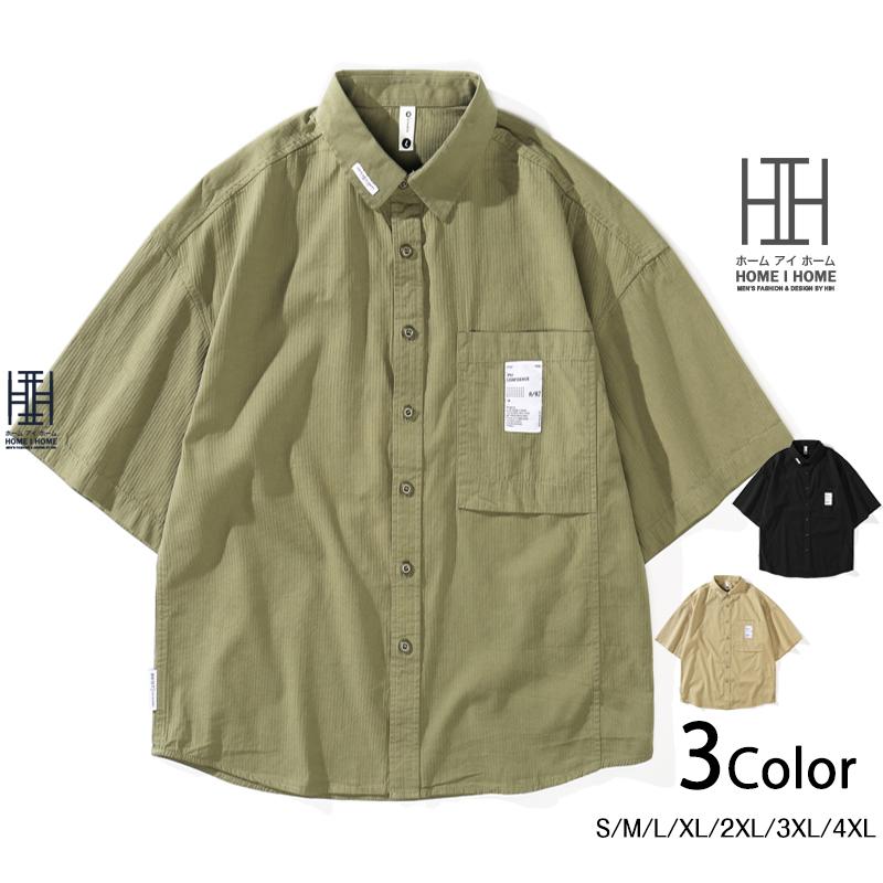 ワークシャツ レトロ ポケットあり カッコイイ ビッグシルエット